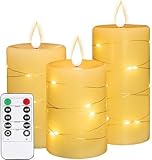 LED-Kerzen, flammenlose batteriebetriebene Kerzen. Blinkende Kerze mit...