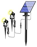 FLOWood Solar Gartenleuchte, 2 in 1 Solarstrahler Solarlampen für Garten,...