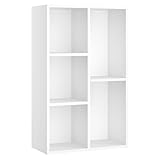 VASAGLE Bücherschrank, Bücherregal, mit 5 Fächern, Büroregal,...