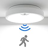 Peasur LED Deckenleuchte mit Bewegungsmelder Batteriebetrieben, 18cm Lampe...