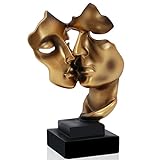 Uziqueif Skulptur Deko Stille Ist Eine Golden Abstrakte Kunst Statue...