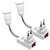 Giantdeer 2PCS E27 Fassung Steckdose,E27 Wandlampe mit Schalter,360°...