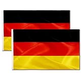 2 Stück Deutschland Fahne | Flagge Deutschland | Wetterfeste Deutsche...