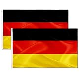 2 Stück Deutschland Fahne | Flagge Deutschland | Wetterfeste Deutsche...