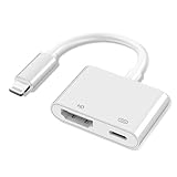 Puiseno HDMI Adapter für iPhone,HDMI Digital AV Adapter Lightning 1080P...