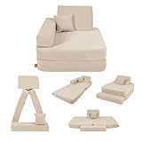 Angelove Kindersessel 3‑in‑1 - Faltbare Kindercouch & Spielmatratze aus...