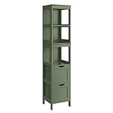 VASAGLE Badezimmerschrank, Schrank freistehend, Badezimmermöbel, mit 2...
