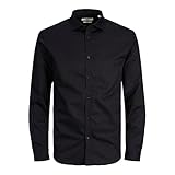 JACK & JONES Herren Freizeit Hemd JPRBLACARDIFF Slim Fit Schwarz Blau...