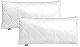 sleepling 2er Set Komfort 100 Kopfkissen, 40 x 80 cm, Ökotex, waschbar bis...