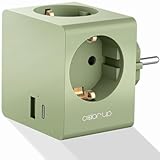 COLOR UP Steckdosenwürfel ohne Kabel, 5in1 Steckdosenadapter für...