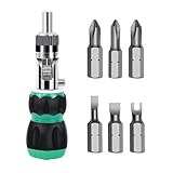 Ergonomisches Handel Schraubendreher Set Ratschenschraubendreher Mit 6 Bit...