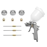 Druckluft-Farbspritzpistole mit 3 Düsen 1.5mm 2.0mm 2.5mm, 600 ml...