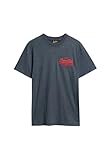 Superdry Herren Klassisches Vintage-T-Shirt mit Logoprint Finster...