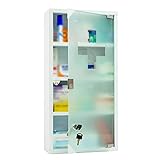 Style home Medizinschrank abschließbarer Arzneischrank 60x30x12cm, 4...
