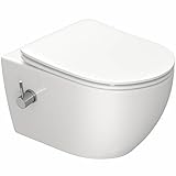 Dusch WC mit Integrierter Düse, Hänge WC mit Bidet Funktion, Taharet WC...