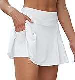 VUTRU Damen Tennisröcke Hohe Taille Tennis Skort mit Taschen Laufröcke...