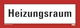 Aufkleber Heizraum Hinweis „Heizungsraum“ Kennzeichnung nach DIN 4066 |...