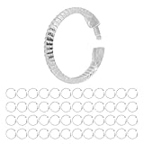 48 Stück Duschvorhangringe, O-förmige Duschvorhanghaken, transparentes...