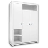 Stella Trading PAULA Eleganter Babyzimmer Kleiderschrank 3-türig -...