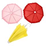 Ipetboom 3 Stück Dekorative Miniaturspielzeuge Regenschirm für Lustige...