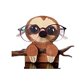 FIMWOLZ Brillenhalter aus Holz, Tiermotiv, handgefertigt, Faultierform,...