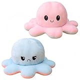 KUNSTIFY Oktupus Stimmungs Kuscheltier XXL Oktopus Plüsch wenden Mood...