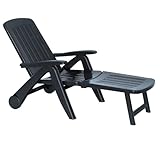 Tomaino - Sonnenliege aus Kunststoff für den Außenbereich, Meer, Pool,...