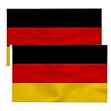 2pack Germany Flag Deutschland Fahne 90 x 150 cm- Deutsche Flagge Polyester...