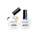JODSONE 2 Flaschen 10 ml Base Coat Top Coat Gel UV Set, No Wipe Unterlack &...