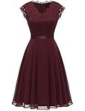 Dressystar Damen Cocktailkleid Kurz Brautjungfernkleid Spitzenkleid...