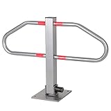 Melko Parkplatzbügel klappbar mit 3 Schlüssel Parkpfosten Parkplatzsperre...
