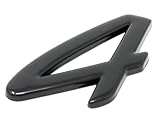 Glänzendes schwarzes 4-Nummern-Emblem für Porsche Carrera 911 (993) und...
