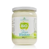 Bio Sheabutter 500 g im Glas– 100% rein, beste Lebensmitelqualität...