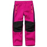 yeyity Kinder Softshellhose Skihose Gefüttert Cargohose Wasserdicht...