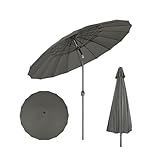 WOLTU Sonnenschirm Ø 257 cm, Kippbarer Gartenschirm mit Kurbel,...