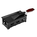 URPIZY Tragbarer Mini Raclette Grill Set Mit Käsepfanne Teelichtofen Für...