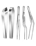 WUNZILO 5 Stück Küchenpinzette Edelstahl,Grätenzange für Fisch,Koch...