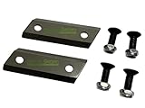 perfektGarten 2X Häckslermesser 90x30mm Bohrungen 8mm, Lochabstand 56mm,...