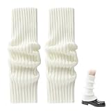 Weiß Stulpen Damen,Damen Stulpen,Leg Warmers,Beinwärmer,Flexibel...