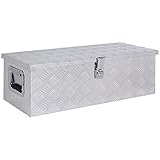 HOMCOM Gerätekasten 76 x 33 x 25 cm Werkzeugkasten Deichselbox...