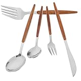 BESPORTBLE 5 Stück Teiliges Edelstahl Besteckset mit Messer Gabel Löffel...