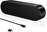 ZETIY Lautsprecher, USB Portable Computer Lautsprecher Mini Soundbar mit 3D...