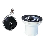 Wirquin 30723223 Ablaufgarnitur für Küchenspüle, 1 Becken, Ø 50 mm, mit...