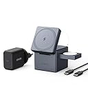 Anker 3-in-1 Cube mit MagSafe Ladestation, 15W Wireless iPhone Charger,...