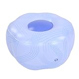 Aufblasbarer Fußstützenhocker mit Blauen Streifen, Tragbar für Camping...