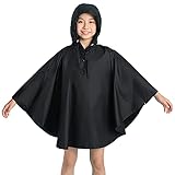 Gaga city Regenponcho Kinder Mädchen Jungen Regen Poncho Wiederverwendbar...