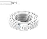 EDISION ICX-5 Koaxialkabel 5m, Antennenkabel 130dB Indoor PVC Weiß,...