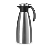 Emsa Soft Grip Isolierkanne, 1,5 Liter, Edelstahl, 12 Stunden heiß + 24...