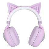 Annadue Cat Ear Kinder Bluetooth 5.3 Kopfhörer mit RGB Lichtern, HiFi...