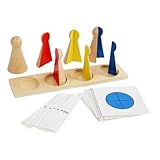 ZUNOXAZ Holz Bruchrechen Spielset Pädagogisches Mathematik Lernspielzeug...